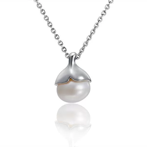 Pearl Whale Tail Pendant