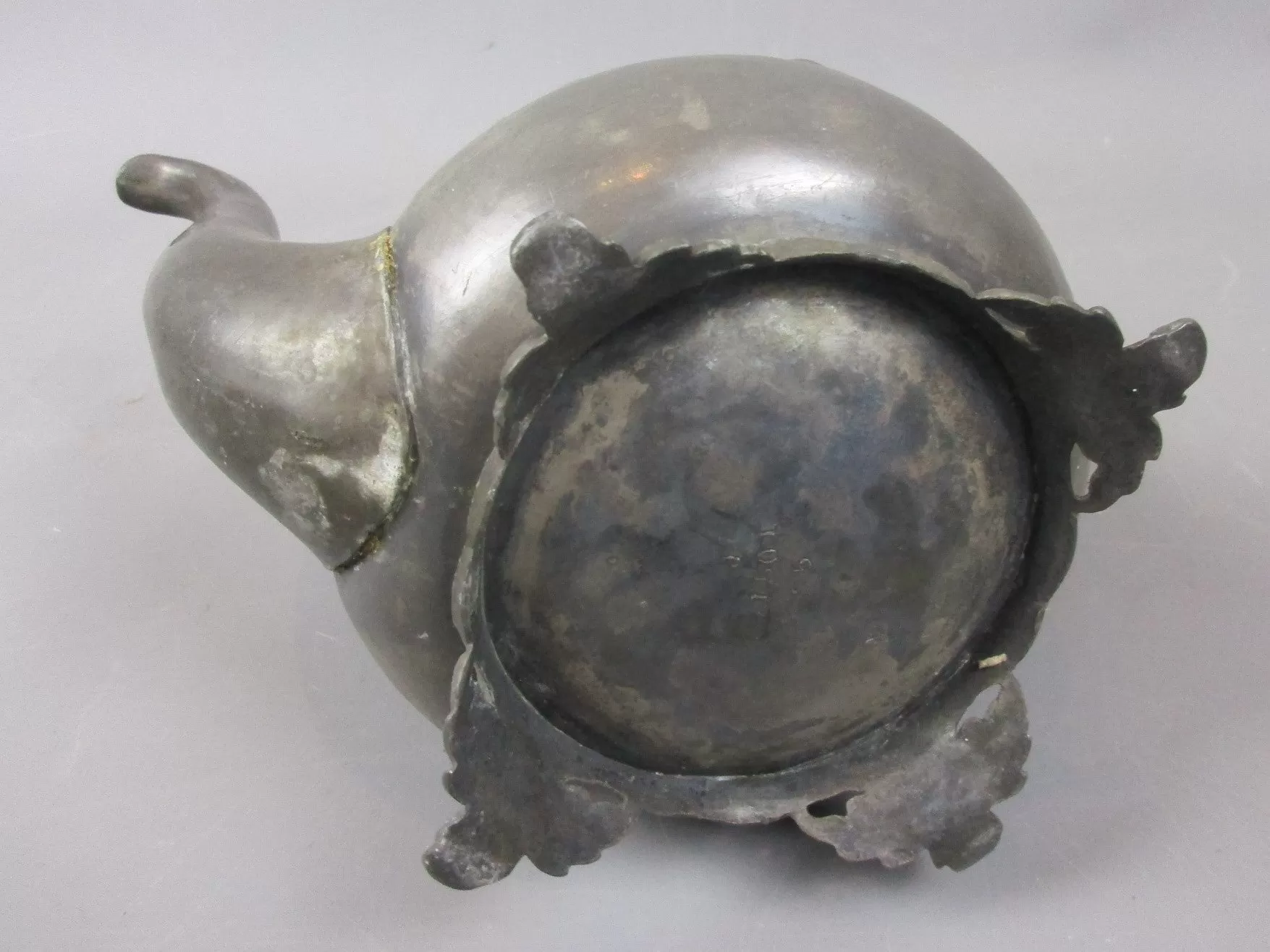 Pewter Chocolate Pot Antique 19th Century