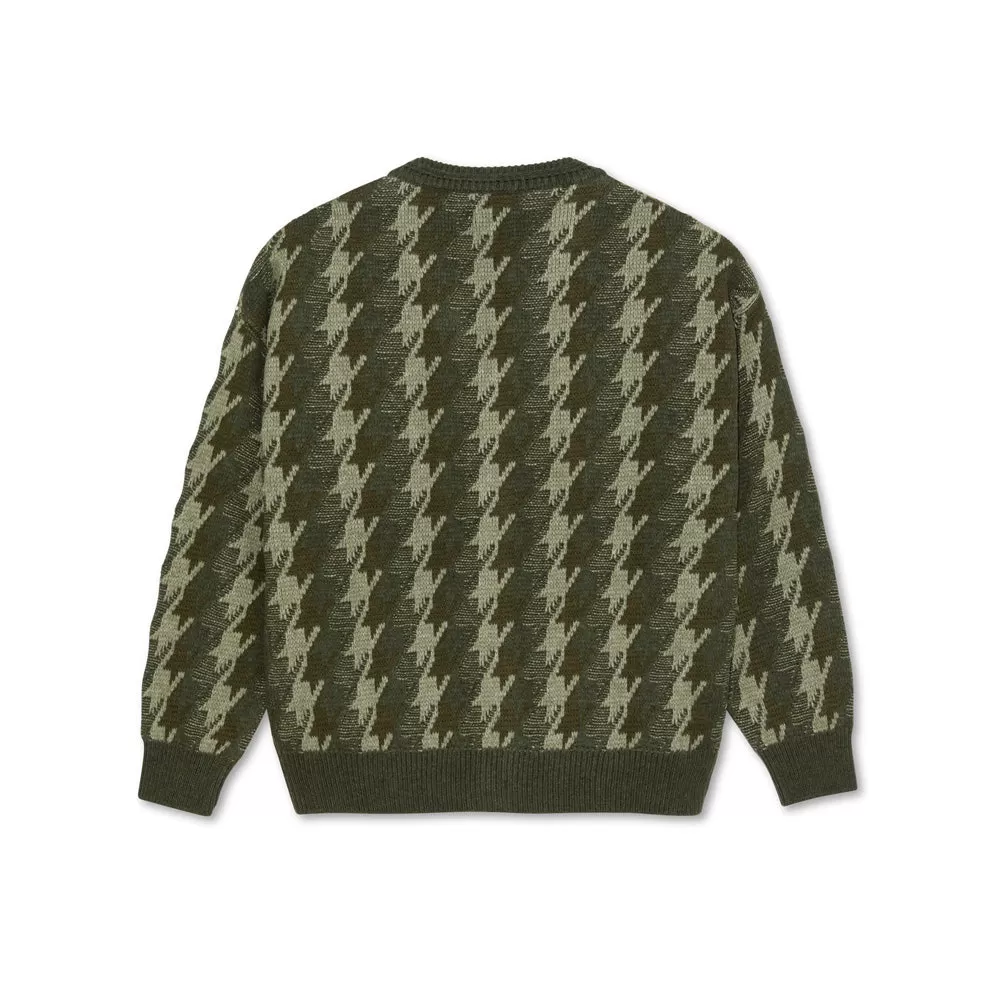 Polar Skate Co. Louis Cardigan Houndstooth (Green)