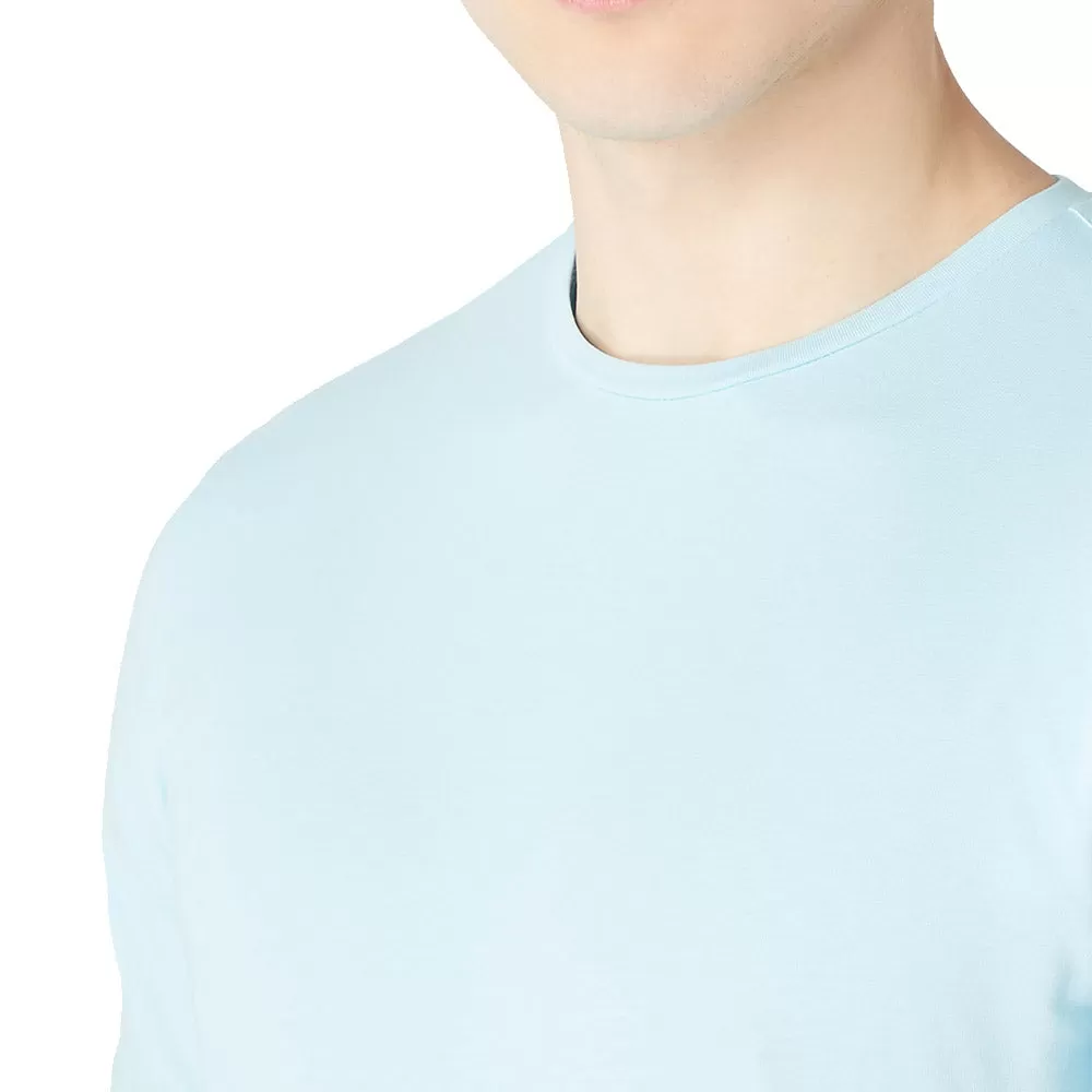 Remus Uomo Stretch Cotton Tee - Light Blue