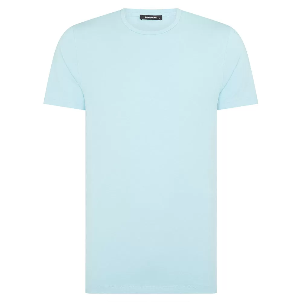 Remus Uomo Stretch Cotton Tee - Light Blue