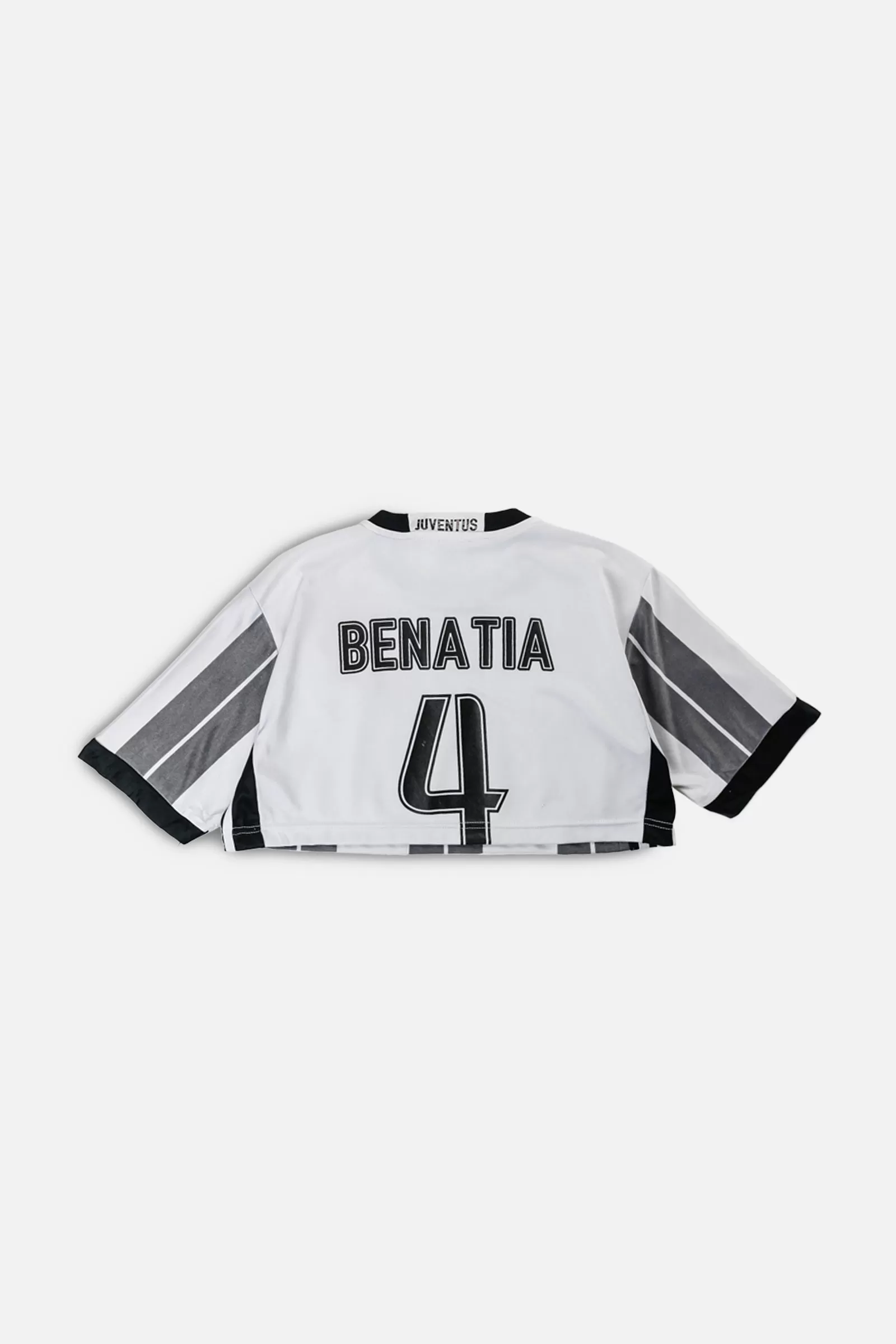 Rework Crop Juventus Soccer Jersey - XS