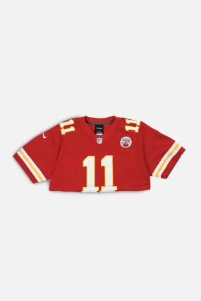 Rework Crop Kansas City Chiefs NFL Jersey - XS