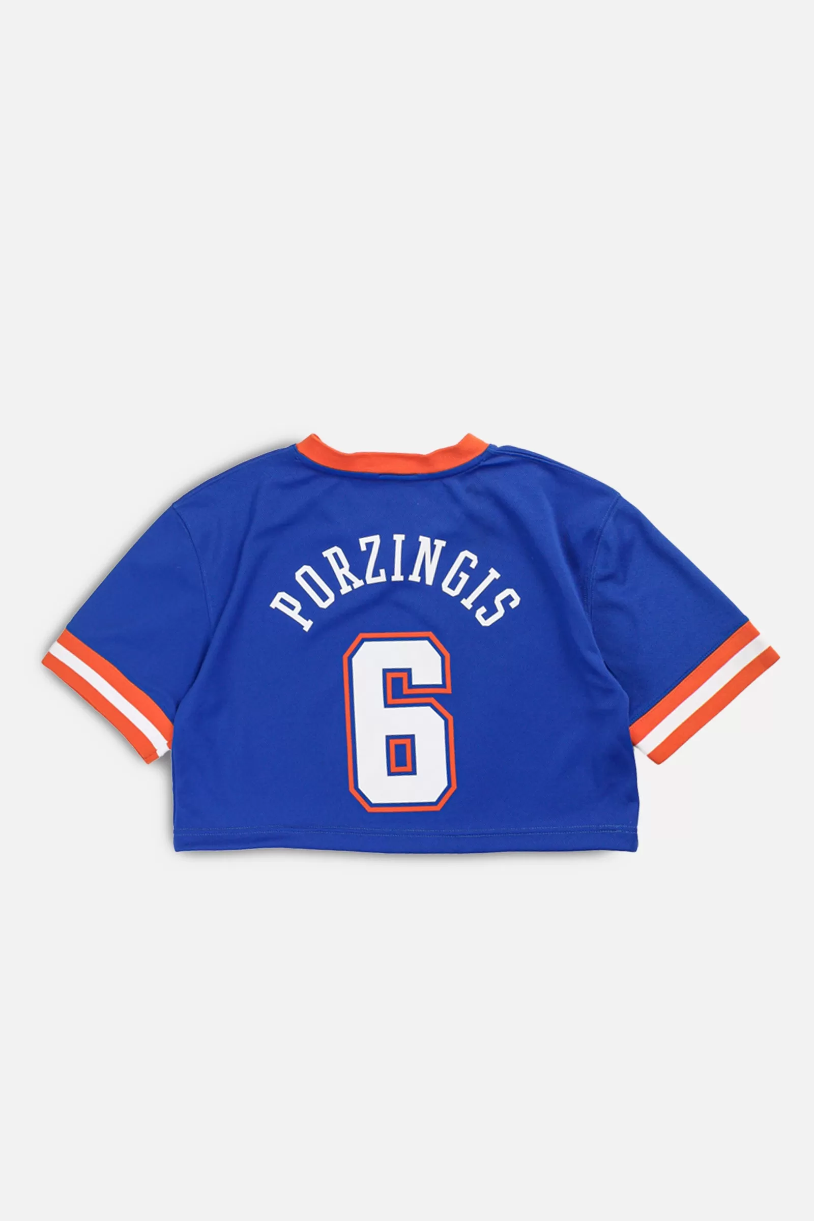 Rework NY Knicks NBA Crop Jersey - S