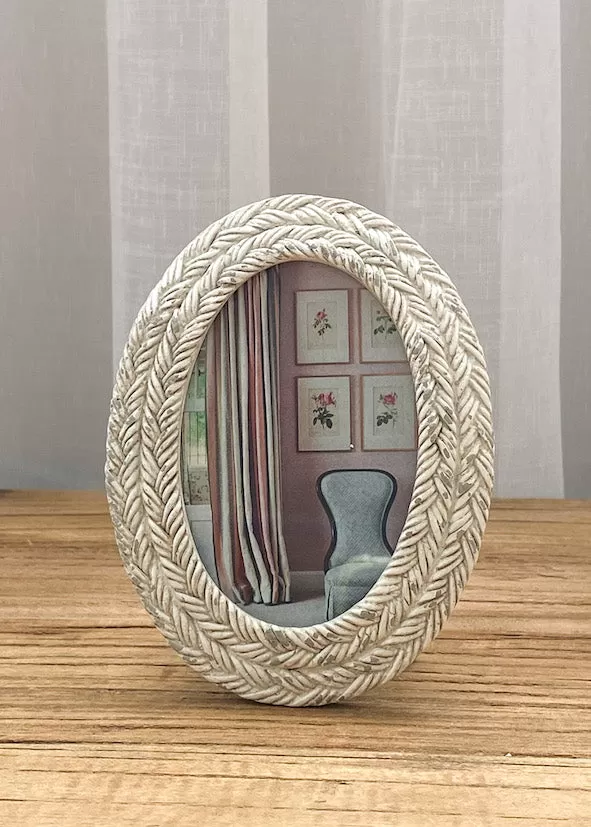 Rope White Wash Over Photo Frame