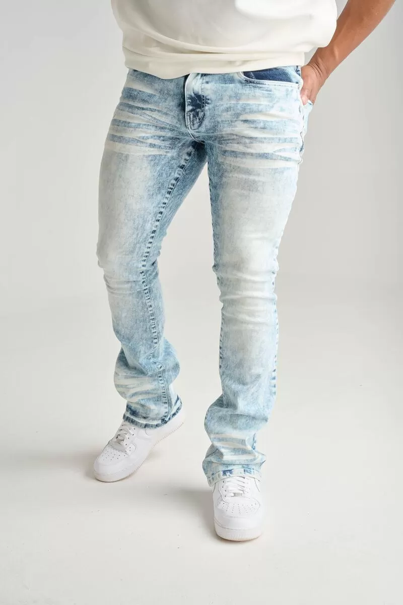 Saprk Premium Stretch Stacked Jean (Bleach Blue)