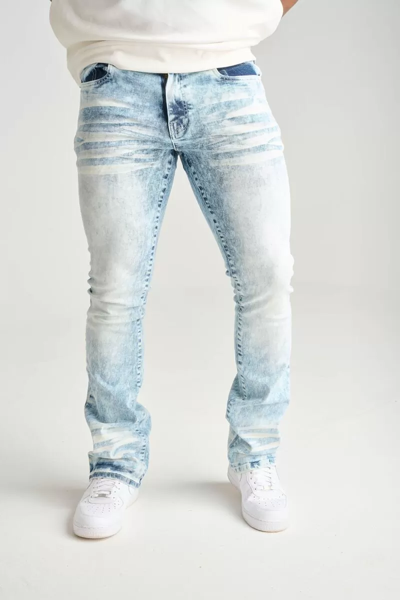 Saprk Premium Stretch Stacked Jean (Bleach Blue)