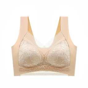 Seamless Ice Silk Lace Bra with Beautiful Back Design for Enhanced Comfort