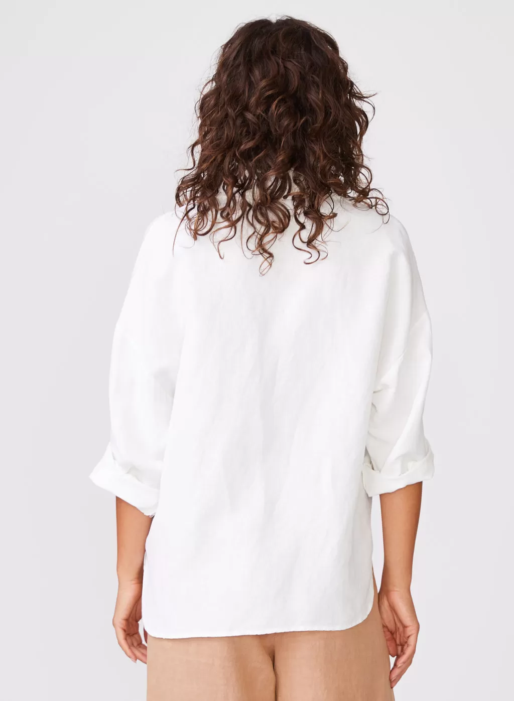 Stateside Linen Oversized Shirt in White