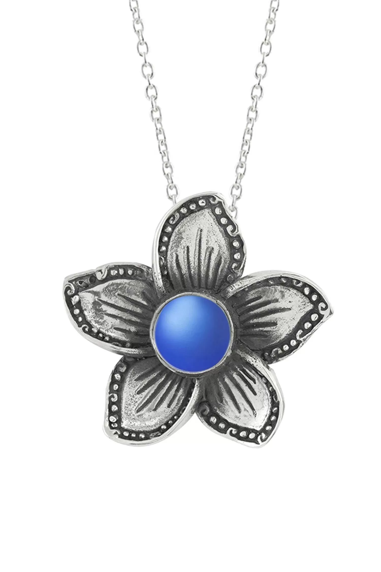 Sterling Silver Plumeria Pendant