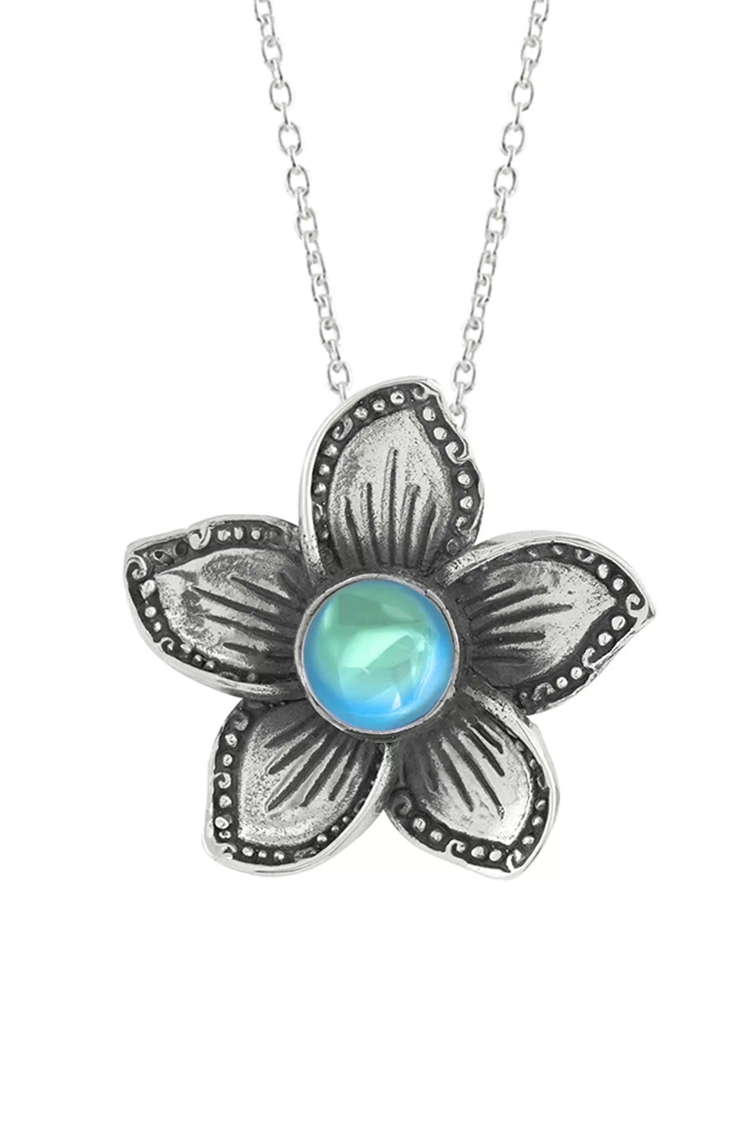 Sterling Silver Plumeria Pendant