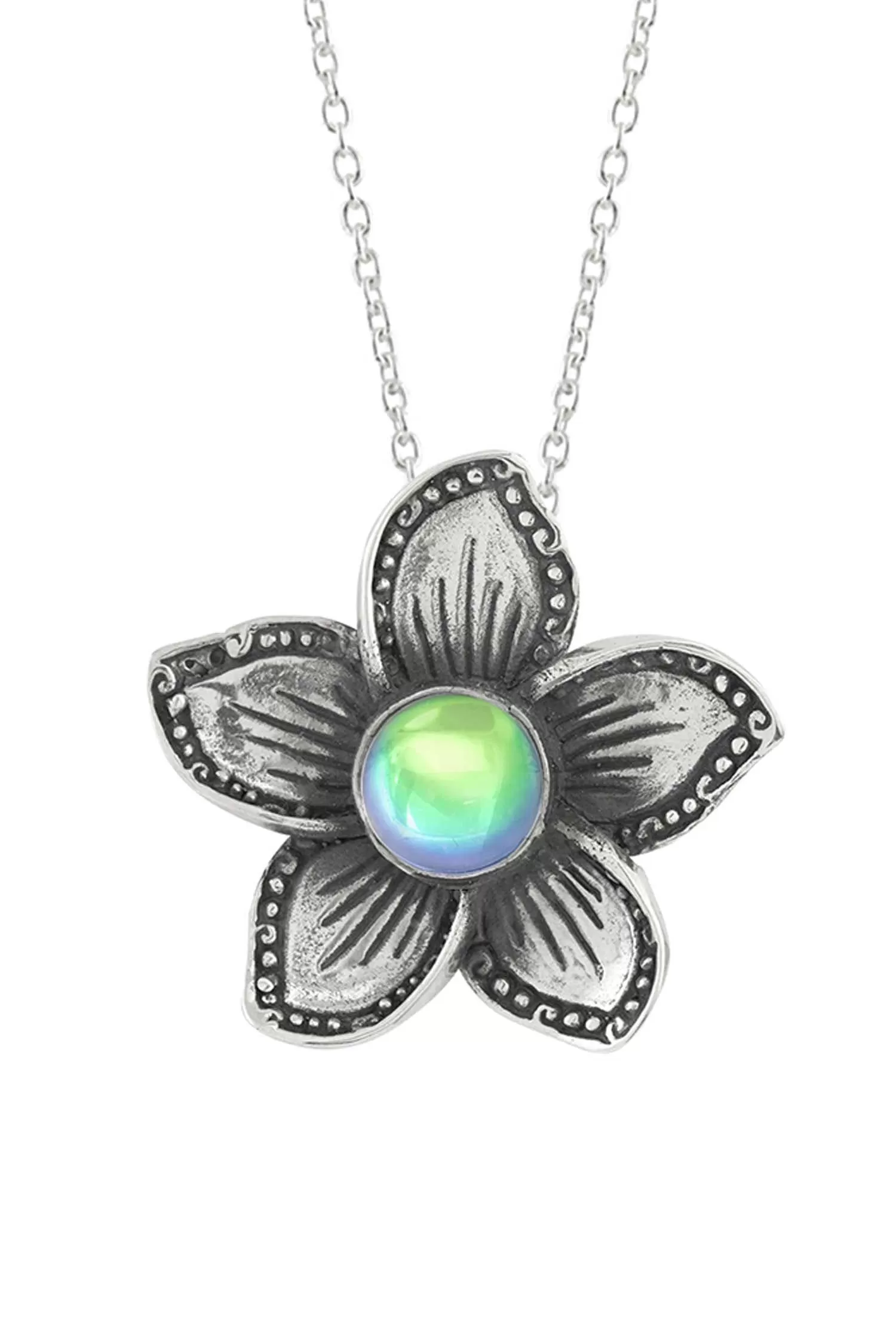 Sterling Silver Plumeria Pendant