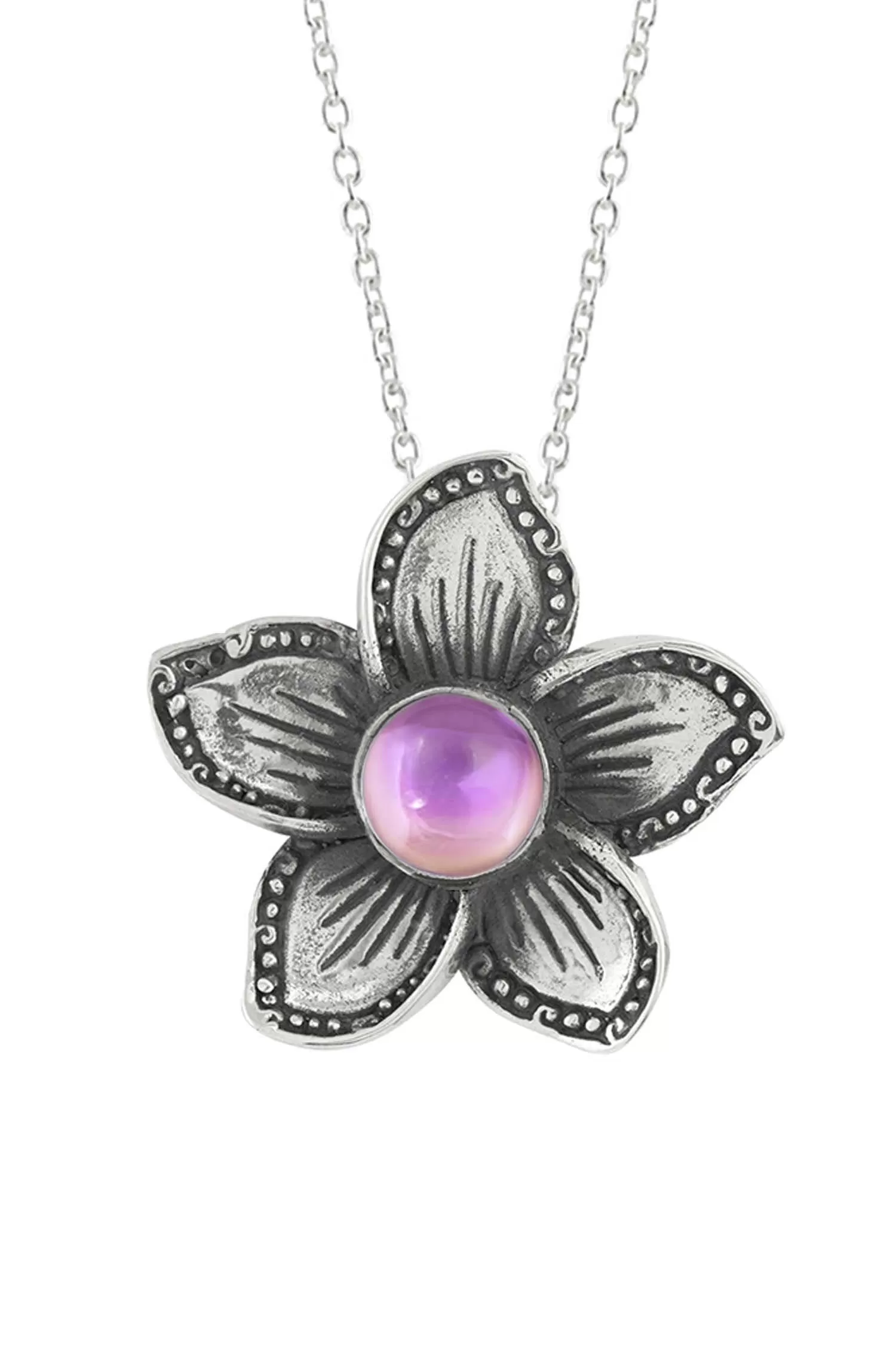 Sterling Silver Plumeria Pendant