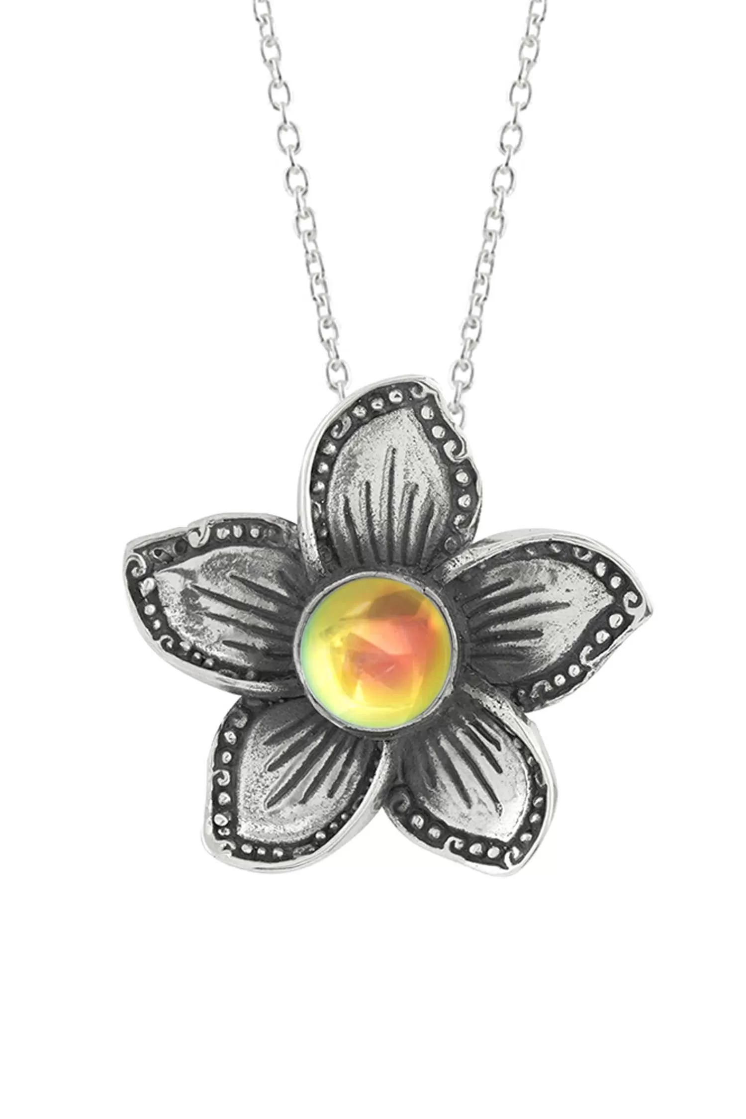 Sterling Silver Plumeria Pendant