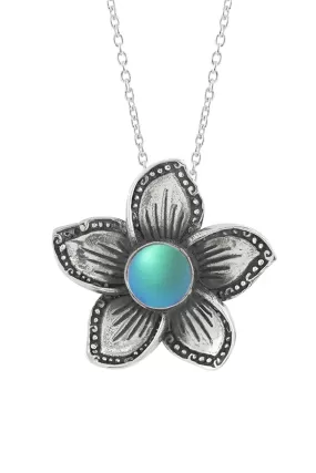 Sterling Silver Plumeria Pendant