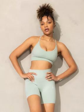 Stonewash Seamless Sports Bra - Mint Stonewash