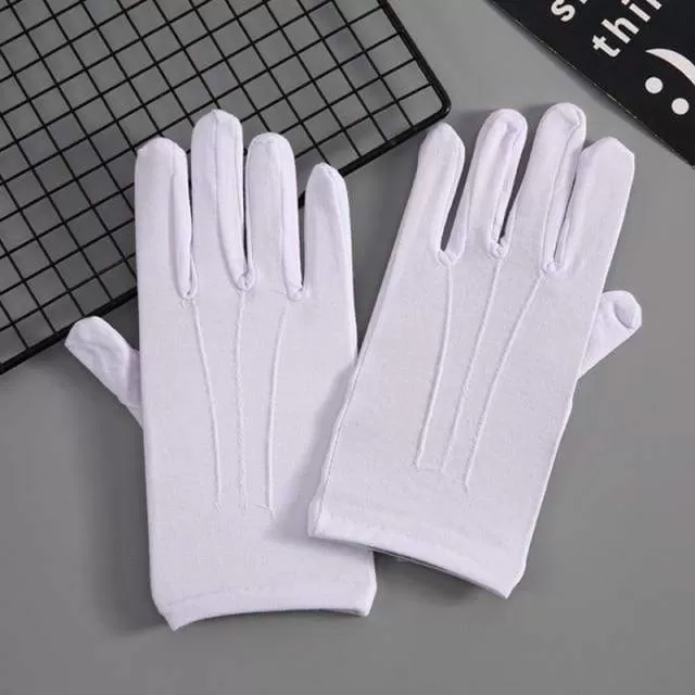 Sun Protection Driving Gloves Men Women Short Elastic Thin Glove Fashion Solid Color Cotton Summer Sunscreen Gloves Black White