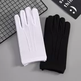 Sun Protection Driving Gloves Men Women Short Elastic Thin Glove Fashion Solid Color Cotton Summer Sunscreen Gloves Black White