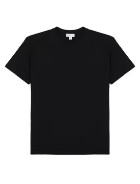 Sunspel Boy Fit Crew Neck T-Shirt Black