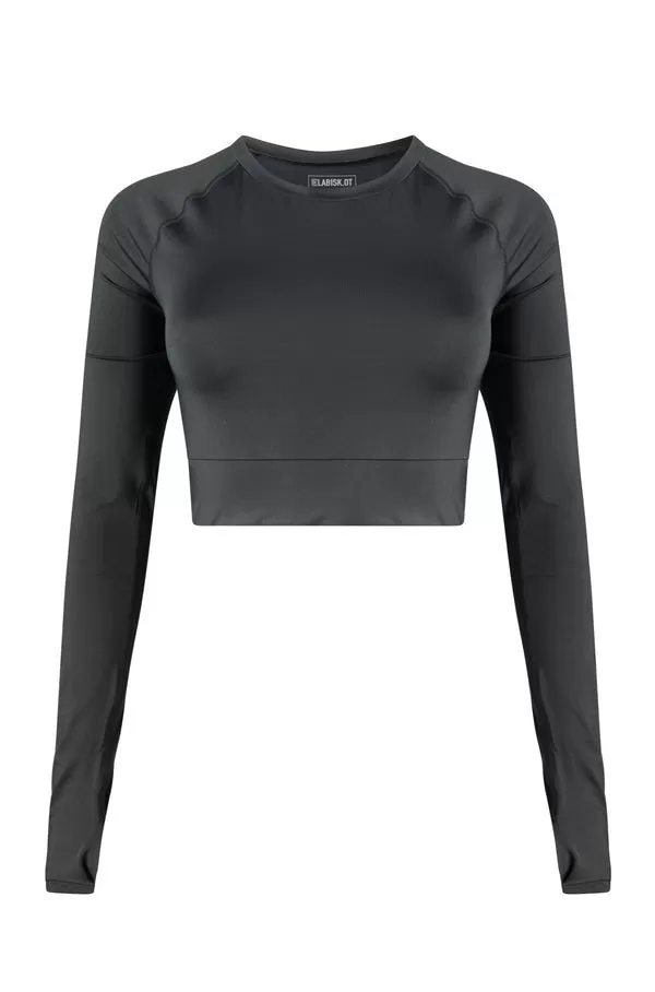 The Nemesia Crop Top | Subtle Black