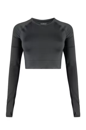 The Nemesia Crop Top | Subtle Black