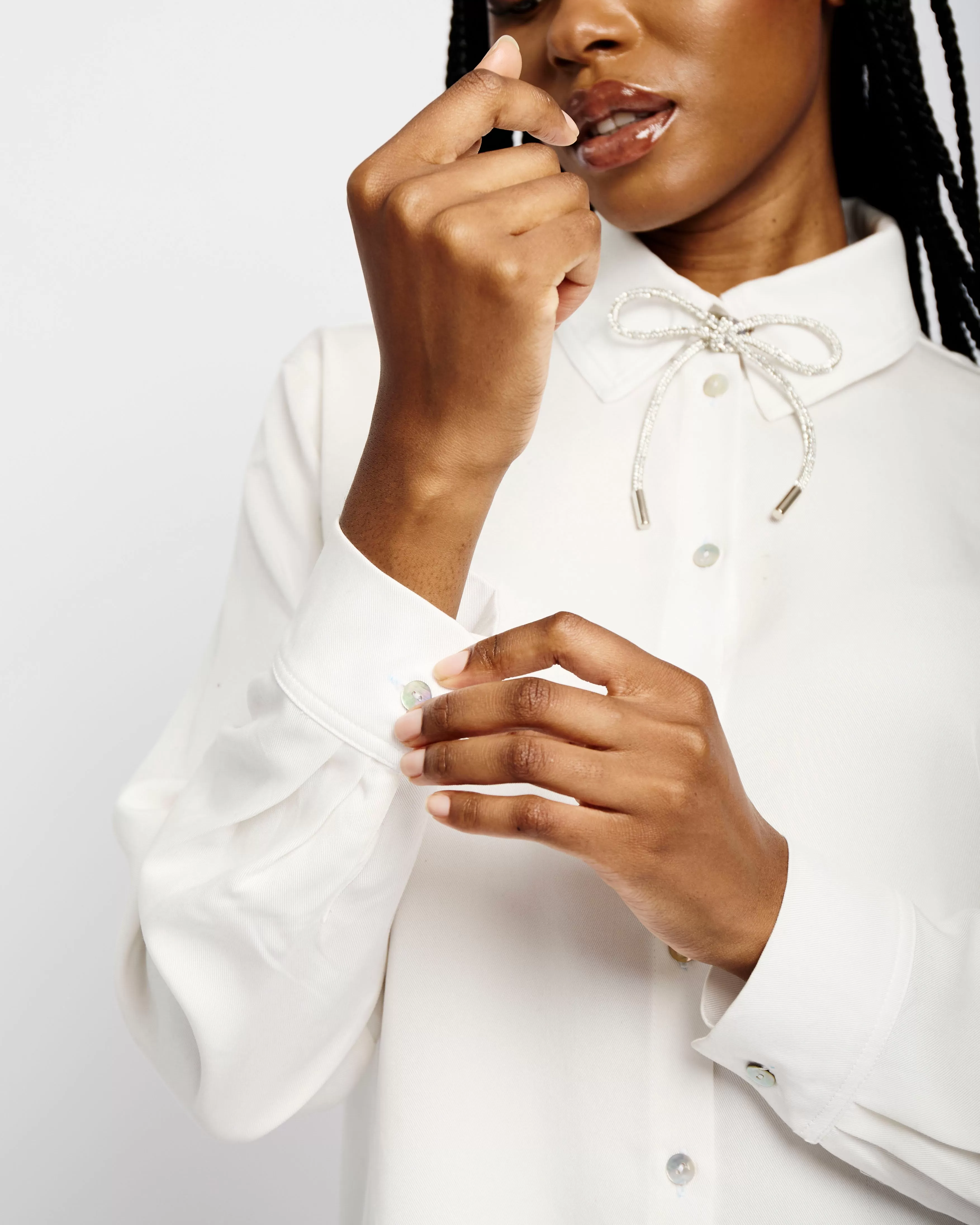 The Tencel Shirt in Cream