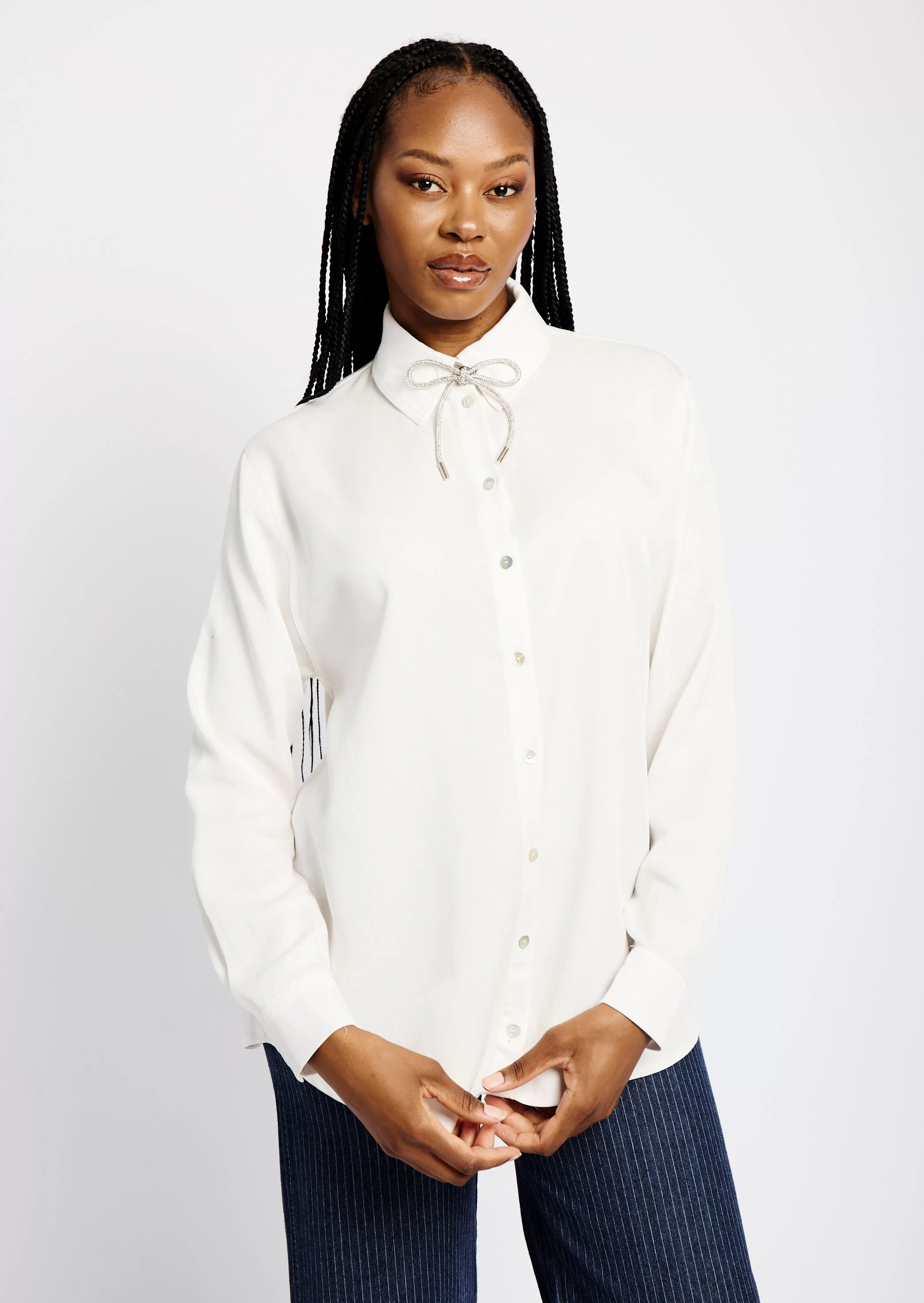 The Tencel Shirt in Cream