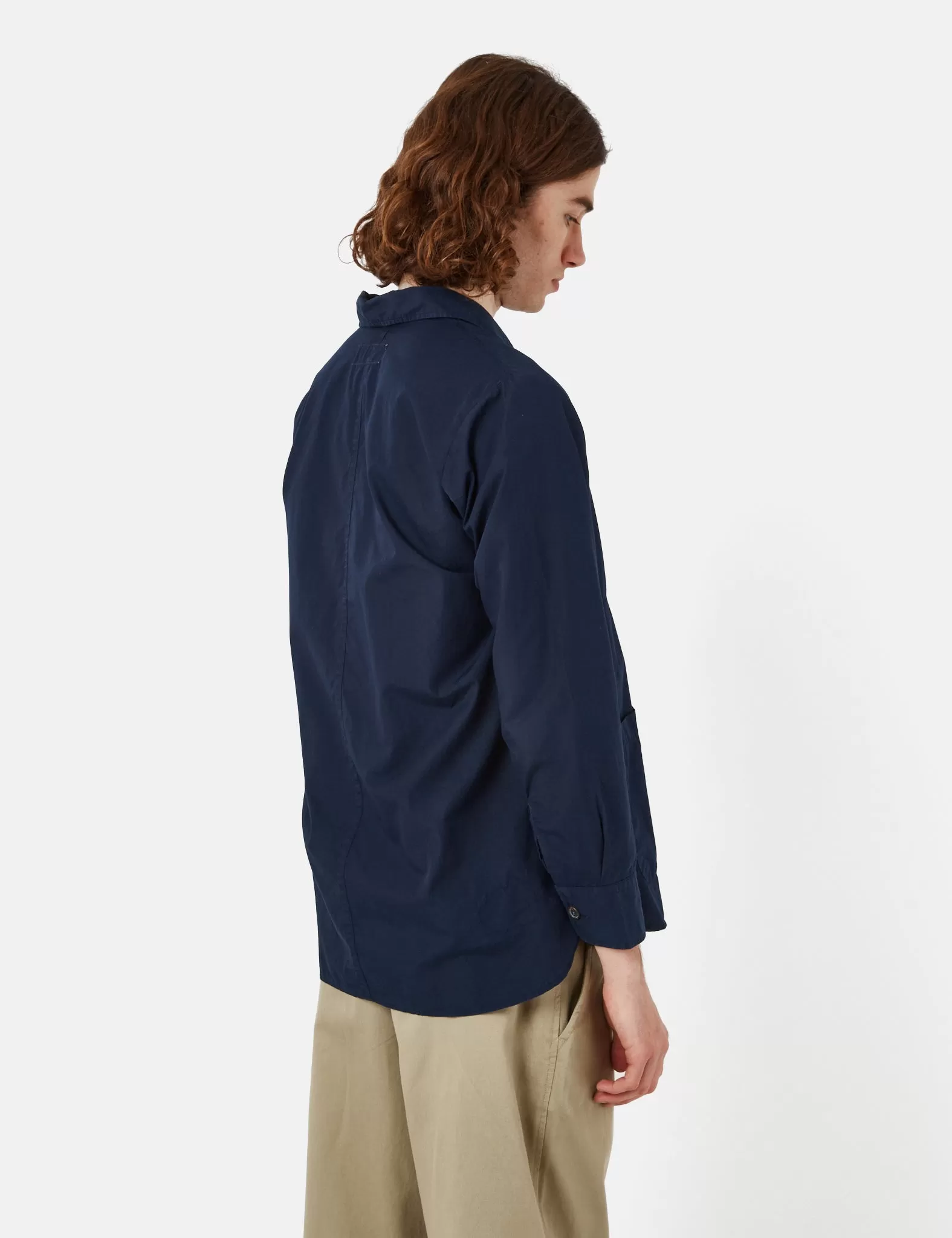 Universal Works Travail Shirt (Organic Fine Poplin) - Navy Blue