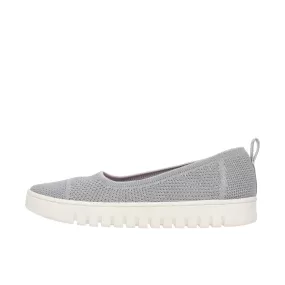 Vionic Womens Uptown Knit Skimmer Flat Light Grey