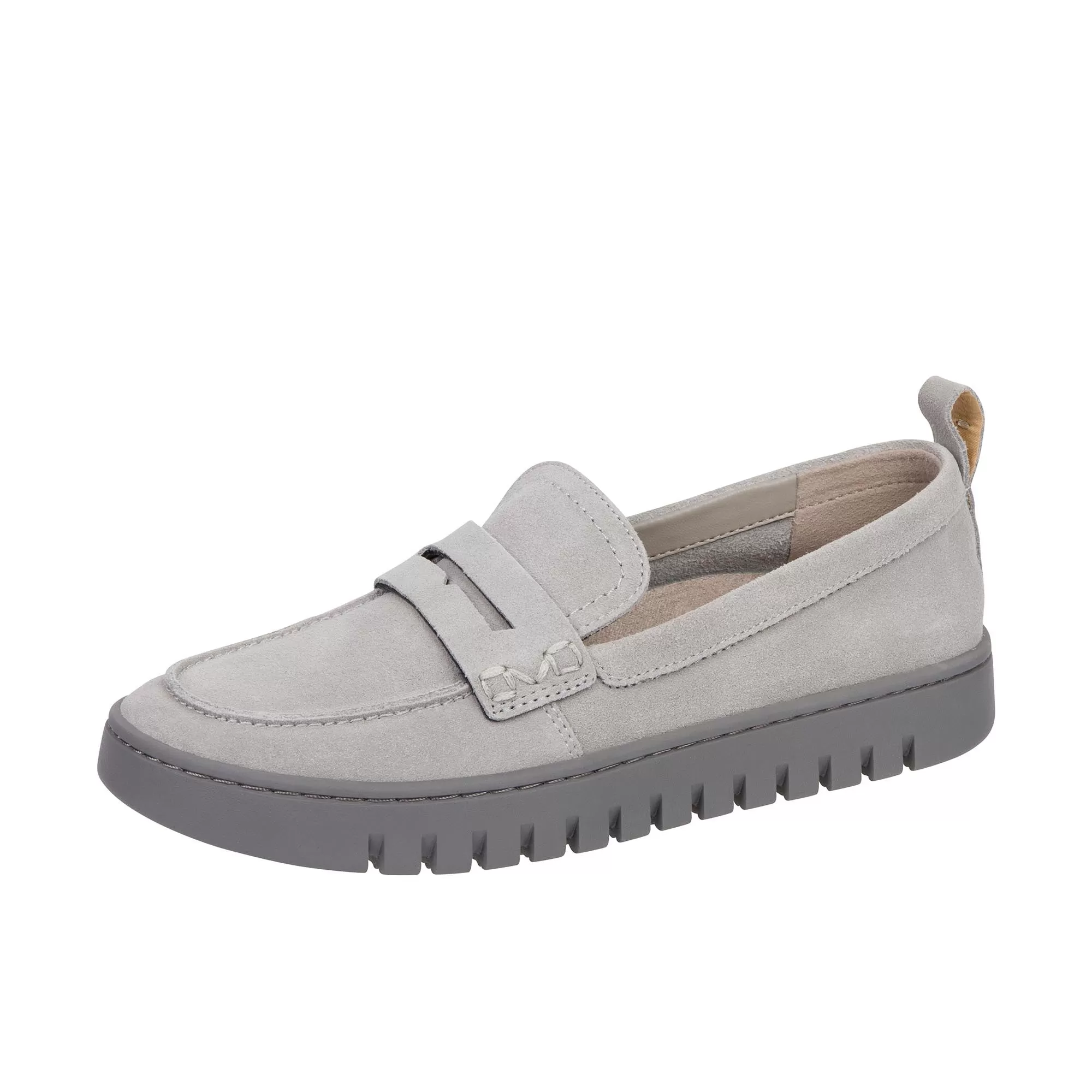 Vionic Womens Uptown Light Grey Suede