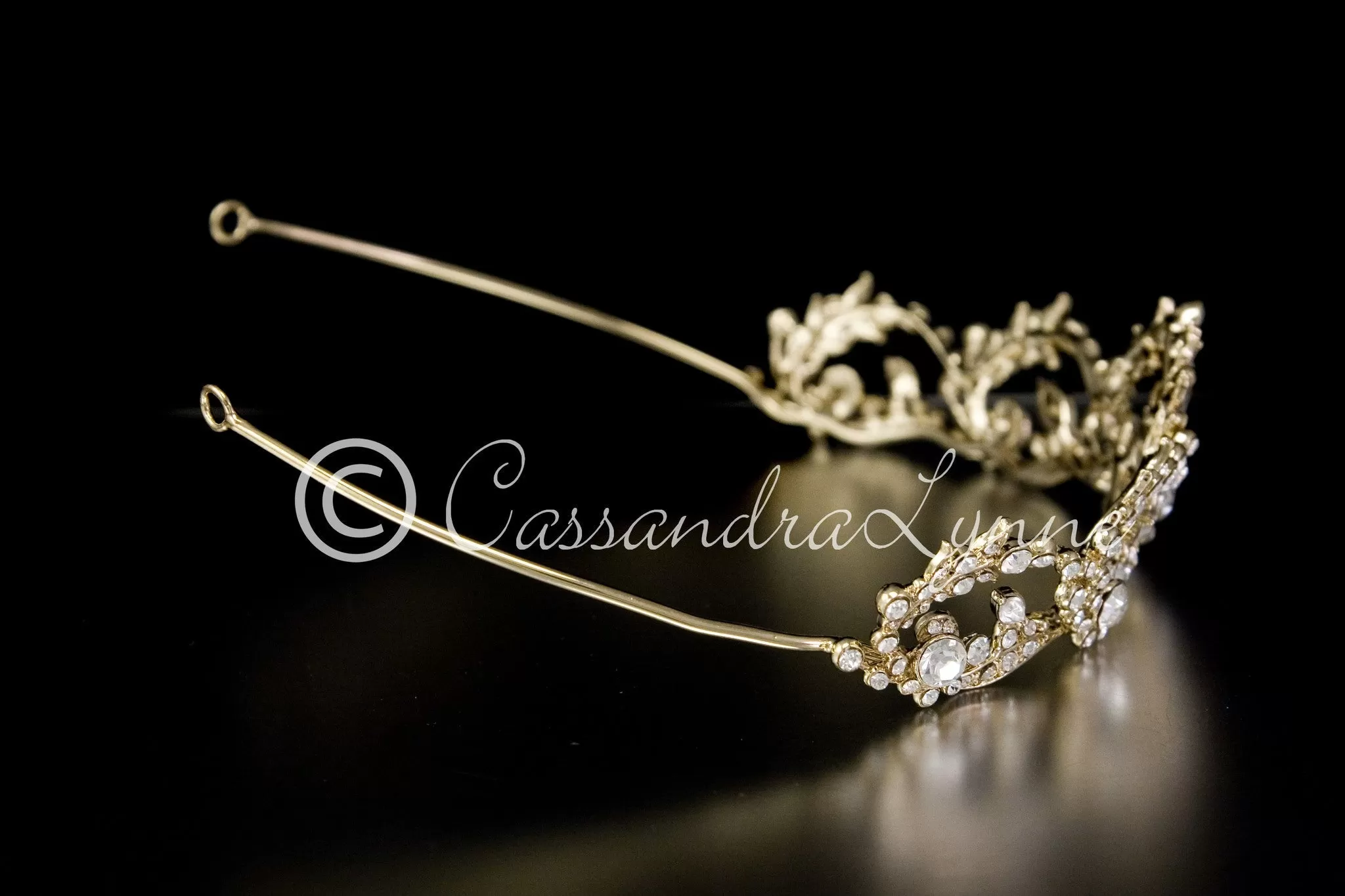 Wedding Tiara with Marquise Vine Design