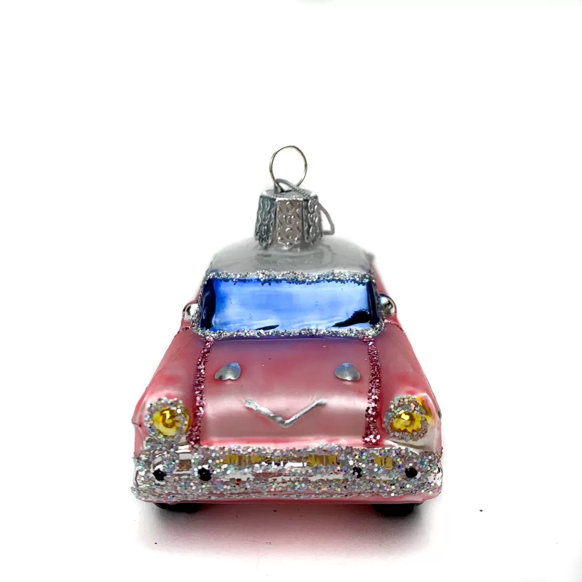 We're Going Ringing on the Freeway of Love in a Pink Cadillac Ornament