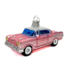 We're Going Ringing on the Freeway of Love in a Pink Cadillac Ornament