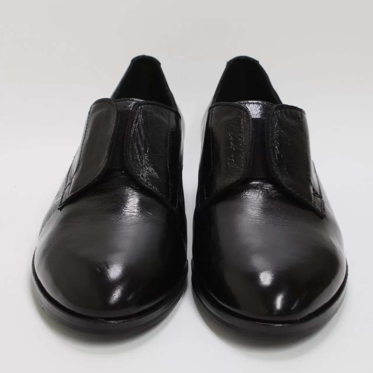 Womens Office Farrell Slip On Flats Black Leather